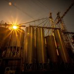 gray metal industrial machine at golden hour