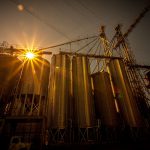 gray metal industrial machine at golden hour